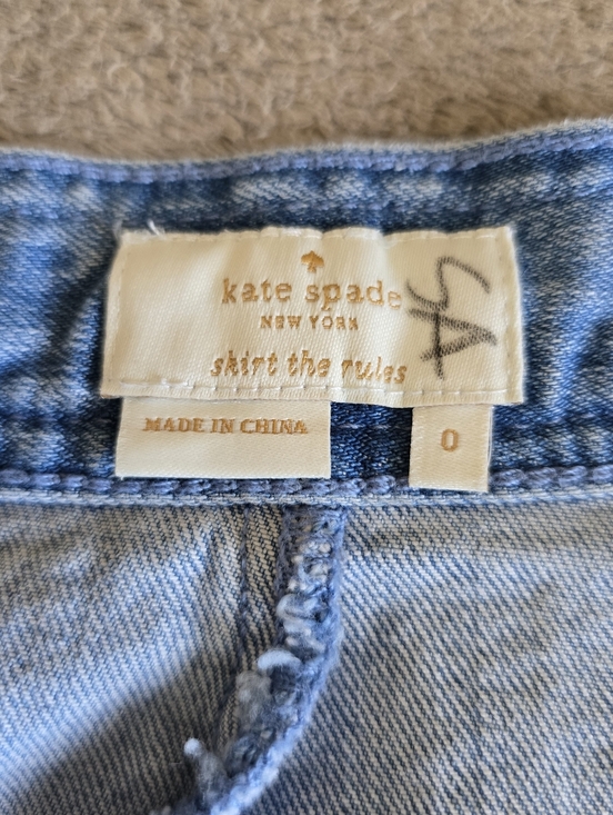 Kate Spade Denim Wrap Midi Skirt Size 0 - Picture 8 of 9